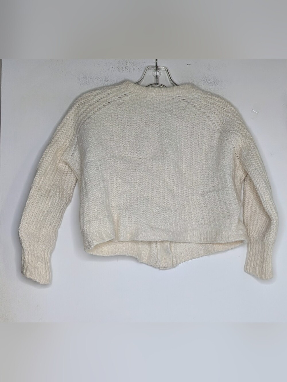 Sezane Emilie Alpaca Wool Blend Cardigan in Ecru READ - Picture 3 of 5